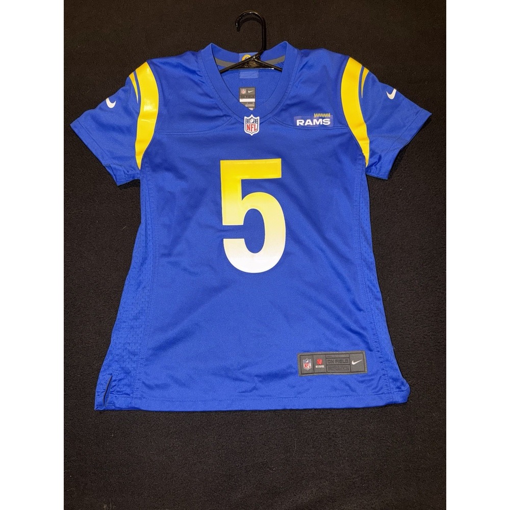 Nike NFL Rams "Jalen Ramsey" American Football Blue Jersey Size Small